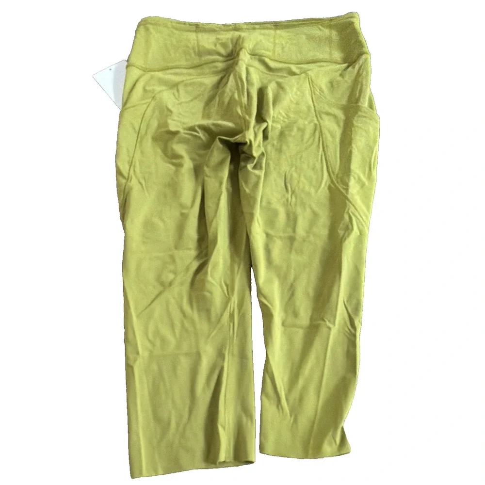 NWT Lululemon Fast and Free HR Crop 19 Golden Lime Size 12